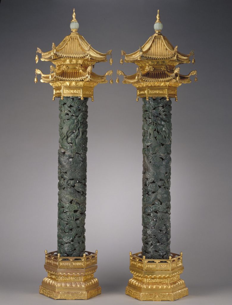 图片[1]-Jade Carved Cloud Dragon Incense Tube-China Archive